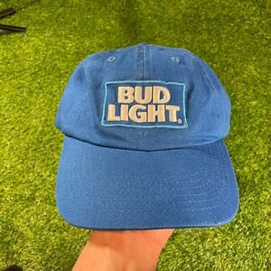 Bud Light beer light blue adjustable hat